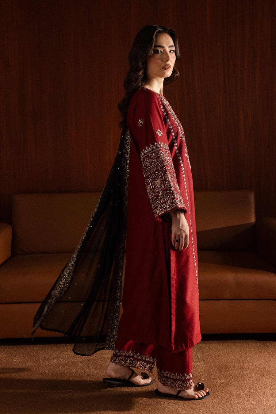 ROYAL PRET 3PC - Embroidered Lawn Dress