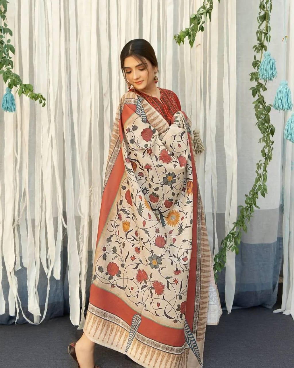 Ayat - 3PC Embroidered Ensemble with Digital Dupata
