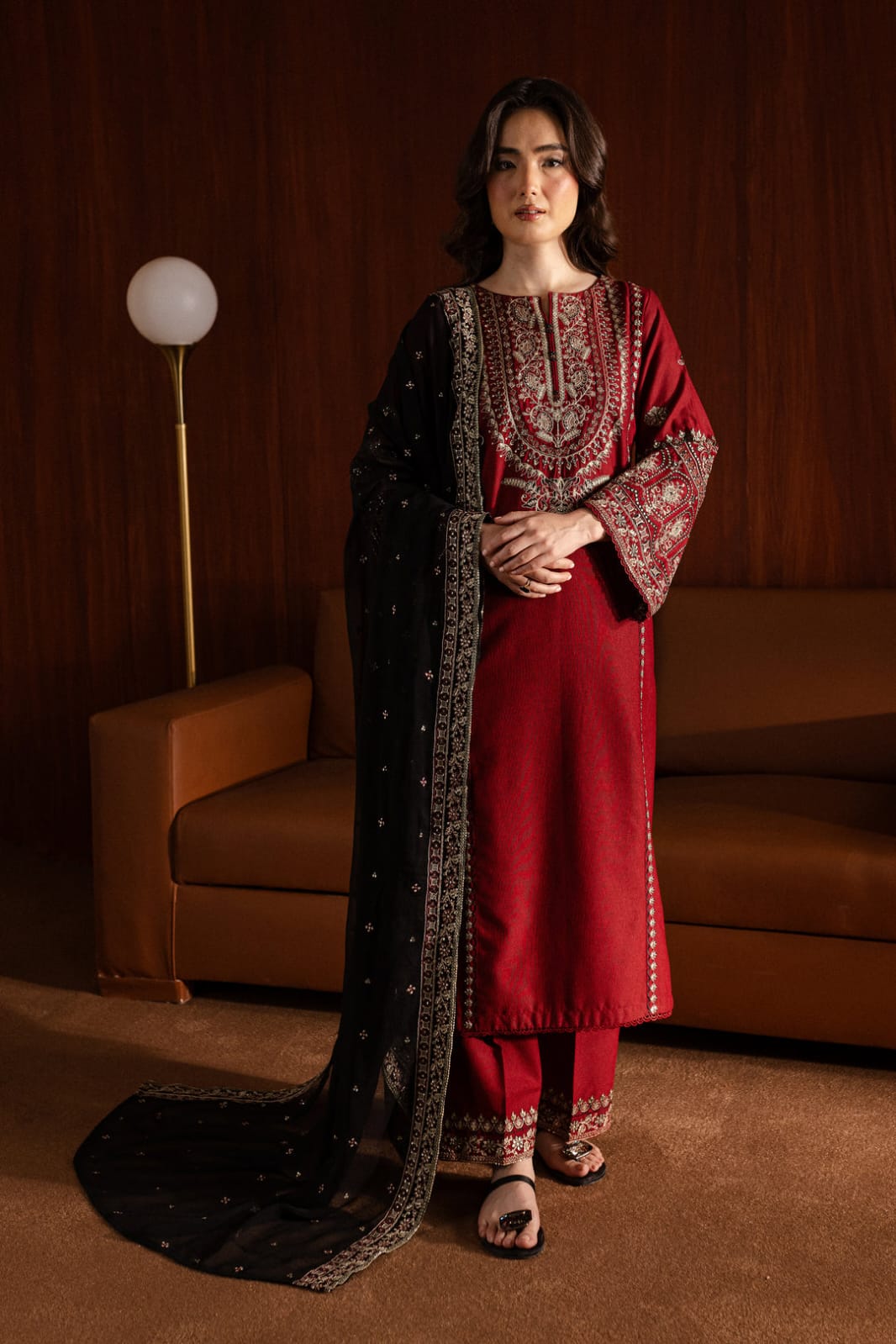 ROYAL PRET 3PC - Embroidered Lawn Dress